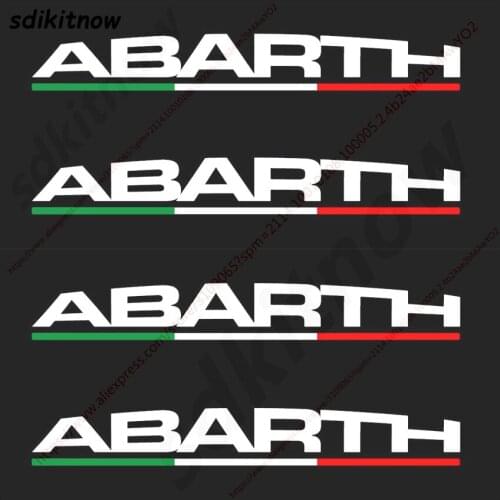 Fashion Italy 4pcs Car Sports Stickers Body Doorhandle Decals Styling For Abarth fiat 500 grande punto bravo doblo panda ducat