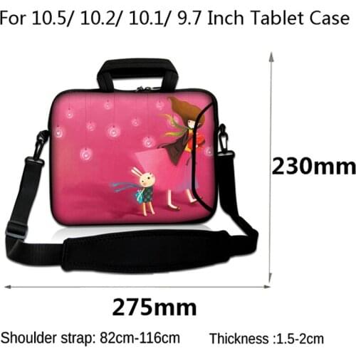 Newest 10.2" Tablet Case Vogue Women Briefcase Prints Handbag 10.1" 9.7" 10.5" 10 Laptop Sleeve Bags For iPad 2 3 4/ iPad Air 3