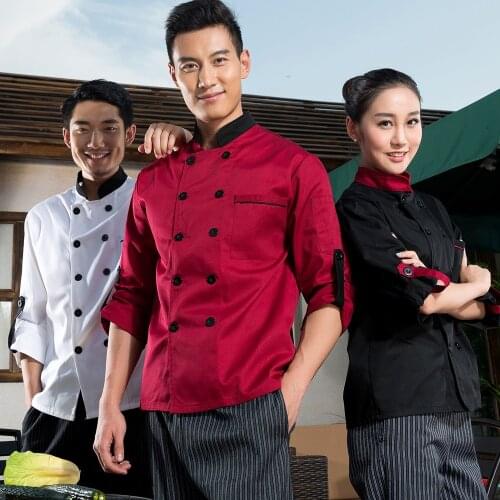 Chefs Long Sleeve Coat Restaurant Hotel Chef Uniform Thick Chef Uniforms
