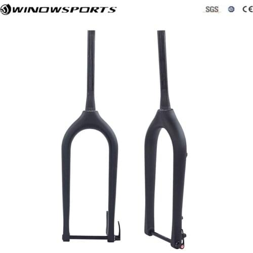 Full Carbon Fiber Bike Snow fork 26er bicycle Carbon Front Fat Fork Matt/Glossy Disc Brake Snow Bikes Fat Fork