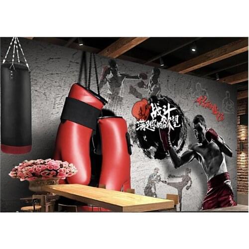 Custom photo wallpapers for walls 3 d murals wallpaper Modern boxing gym mural sports background painting wall papers home decor