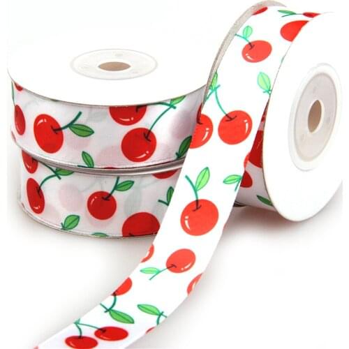 Christmas Roll Ribbon Polyester Printing Christmas Grosgrain Ribbons DIY Xmas Party Wrapping Decor Supplies Material