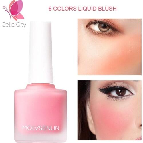 Cellacity Women Liquid Blush 6 Colors Waterproof Long Lasting Matte Blusher Face Cheek Blush Cream Korean Makeup Hot Selling