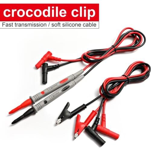 Probe Test Lead Pin Point Meter Multimeter Tester Lead Probe Wire Pen Cable 1000V 20A for Digital Multimeter，Alligator Clip