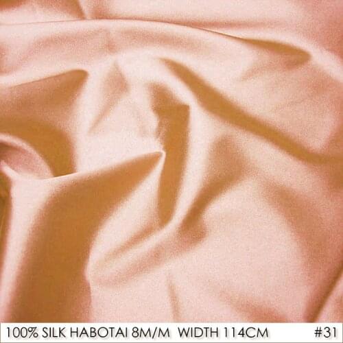 CISULI SILK HABOTAI 114cm width/100% Pure Mulberry Silk Lining and Lighter Curtains Silk Fabric No.31 Peach