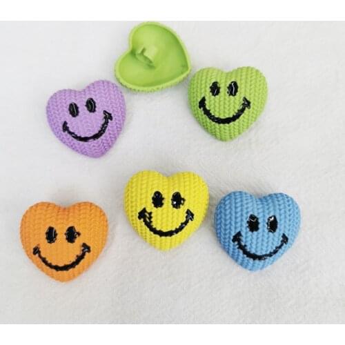 20pieces 26mm diy japan alloy smile face beads.smiley metal hairpin for woman headwear jewelry making accessories 2021 wholesale