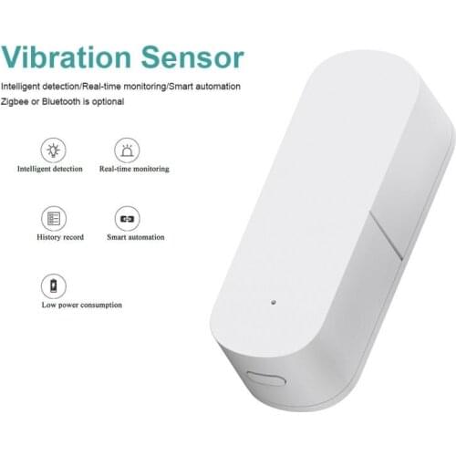 Tuya Zigbee Smart Vibration Sensor Detection Security Protection Real-Time Alarm Push Status Sync Works With Smartlife APP