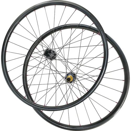 Light 1235g 29er MTB XC 30mmx22mm clincher tubeless asymmetric disc carbon wheelset Yuniper boost straight pull XD 110x15 148x12