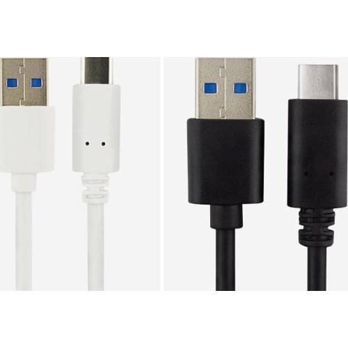 Usb 3.0 to usb-c 3.1 type C for MP3 / MP4 Player,Camera,Mobile Phone Plug and unplug easily 1m white Black