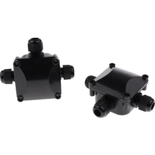 High Quality 2x 3 Way IP68 Waterproof Electrical Wire Connector Junction Box