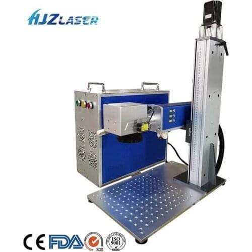 HJZ high precision QR code fiber laser marking machine 20W 30W 50W for sale factory outlet