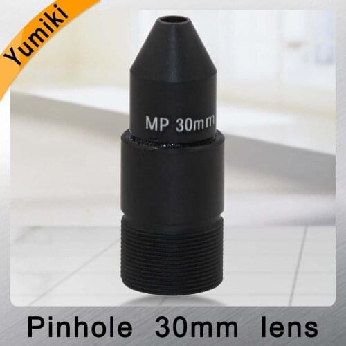 Yumiki HD CCTV Lens Pinhole 30MM M12*0.5 Mount 1/2.7" F1.6 9.6 degree for Security CCTV cameras
