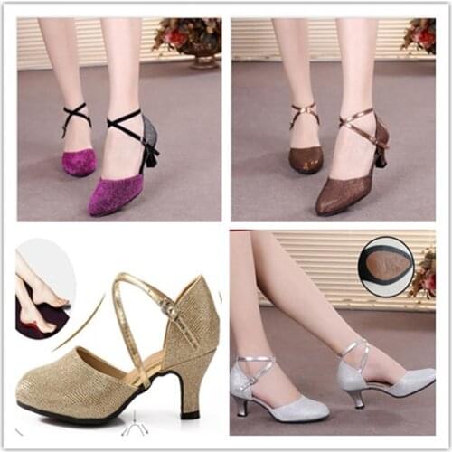 Women Ladies High Heel Latin Dancing Shoes Sneakers For Women Girls Practice Dancing Shoes zapatos tango Ballroom Dance Shoes