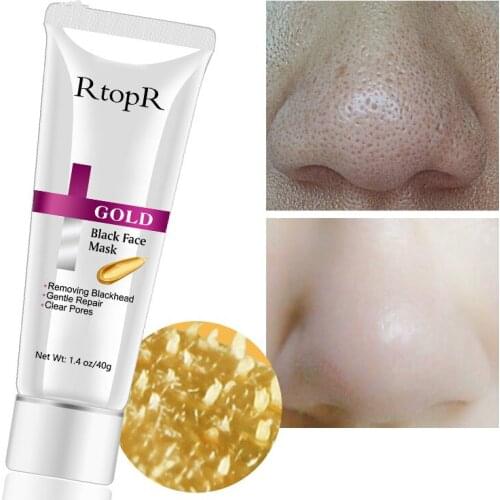 Gold Aloe Blackhead Peel Mask Oilcontrol Deep Cleansing Shrink Pore Acne Treatment Moisturizing Whitening Face Care Mask RtopR