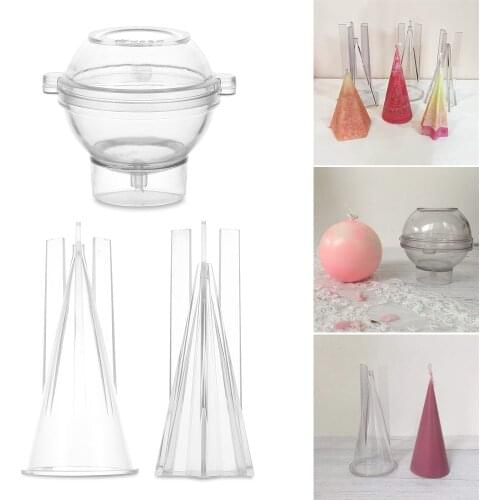 1PC Plastic Transparent Hexagon Candle Mold DIY Handmade Soap Crafts Candle Making Clay Tools Party Wedding Supplies