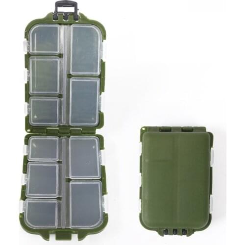 1Pc 10 Compartments Fishing Lure Tackle Hook Bait Storage Box Container Case Fishing Tackle Boxes Fishing Tools