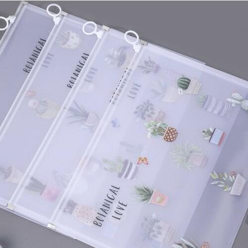 1Pcs Fresh transparent file bag NEW Daisy Pencil Bag Cute cartoon cloud Potted fruit 24*33CM