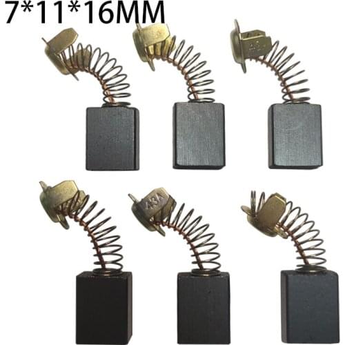 10 PCS Car Power Tool Graphite Copper Carbon Brush Motor Spare Parts Replacement Electric Hammer Angle Grinder Carbon Brush