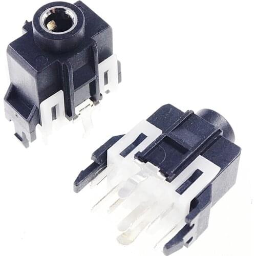 10pcs Phone Jack 3.5mm 1/8" 7 contact 3 conductor Tip Ring Sleeve stereo audio socket through hole vertical PCB with switch