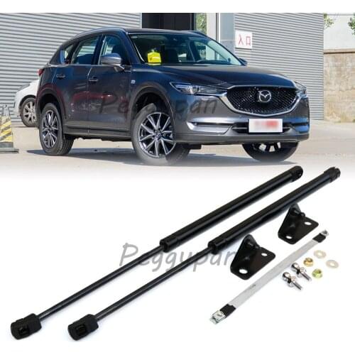 2Pcs Gas Charged Front Hood Bonnet Lift Supports Struts Springs Shocks Damper Props Fit For Mazda CX-5 2018