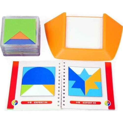 2021 Tangram Childrens Color Code Puzzle Game, Tangram Educational Toy, Used To Develop Logic And Spatial Intelligence Skills