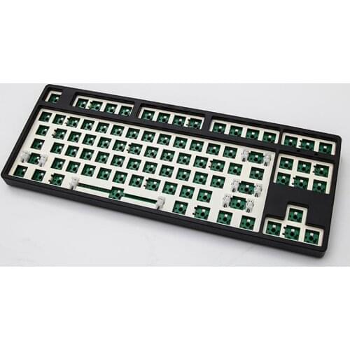 87 Wireless BT5.0 2.4g Wireless Type-c Mechanical Keyboard DIY Kit Hot Swap RGB PCB Plate ABS Black White Shell 3000hAm Battery