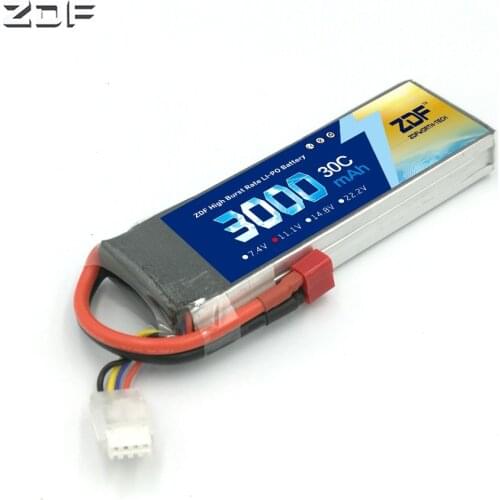 ZDF Lipo Battery 11.1V 3S 3000mAh 30C max60C For RC Drone Quadcopter Helicopter Airplane Car Remote Control Toys Lithium Battery
