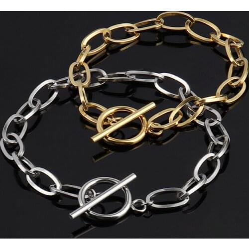 Gold Color Bracelet For Women Stainless Steel Bracelets For Man Women Minimalist Chain Bracelets Jewelry Men Bracelet Gifts
