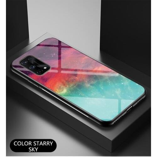 For OPPO Realme 7 6 5 X7 Pro Case Luxury Hard 3D Painted Tempered Glass Protective Back Cover for Realme 7i 6i 5i C3 C11 C15 x50