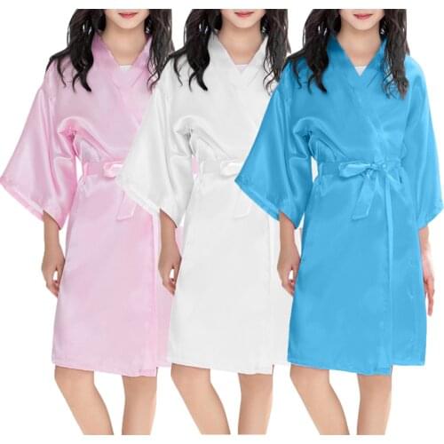 Children Bath Robes Baby Girl Print Summer Kimono Robes Bathrobe Sleepwear Kids Clothes Coat Nightgown For Boys Girls Pajamas