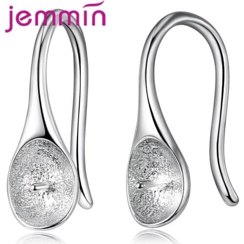 Geometric Shape Fine 925 Sterling Silver Earing Findings Prevent Allergy DIY Components Wholesale Earrings Accessory