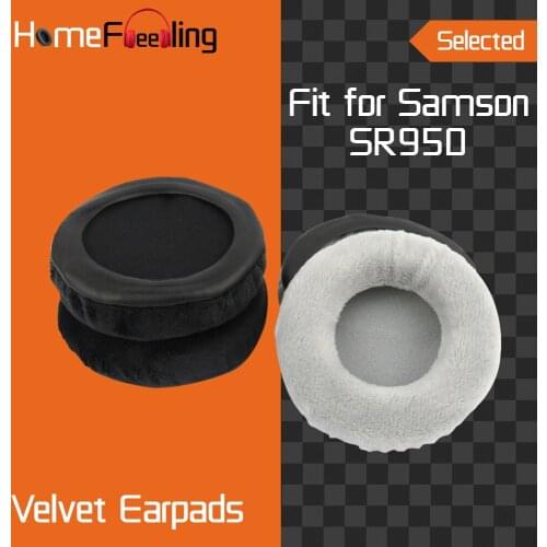 Homefeeling Earpads for Samson SR950 Headphones Earpad Cushions Covers Velvet Ear Pad Replacement
