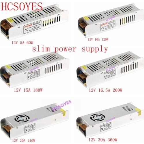 LED Power Supply DC12V 5A/10A/15A/20A/30A 60W 100W 120W 150W 180W 200W 250W 360W LED Driver Power Adapter Lighting Transformers