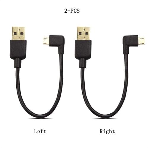 Micro usb Cable Combo Right Angle USB Cable for TV Stick and Power Bank 90 Degree Micro USB Cable for Roku TV Stick and Phone
