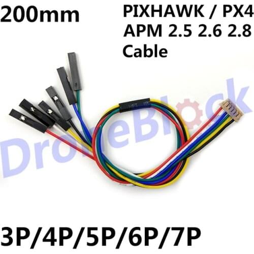 10PCS Pixhawk Navio2 APM 2.5 2.6 2.8 Cable Wire 200mm DF13 connector RC