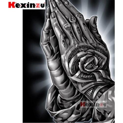 Kexinzu 5D DIY Full Square/Round Drill Diamond Painting Kit "Rose hand" Embroidery Mosaic Cross Stitch Stickers Decor Gift K15