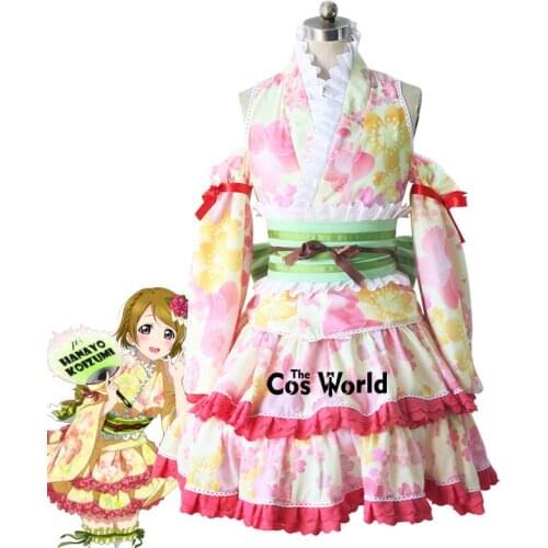 LoveLive! Koizumi Hanayo Yukata Kimono Dress Outfit Anime Customize Cosplay Costumes