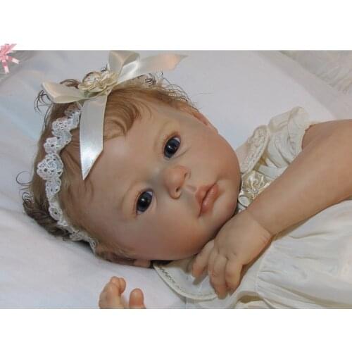 NPK 22inch Reborn Olivia Doll Kits Pinky color soft touch DIY Doll Parts
