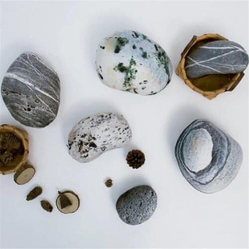 6PCS Small Pillow Simulated Pebble Stone Cute Mini Soft Cushion For Creative Home Decoration for little Kids Gift Children Toys