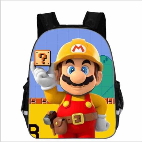 Mario Bros Backpack Kindergarten School Bags Infantile Backpacks for Kids Baby Cartoon Mochilas Children Schoolbag Boys&Girls