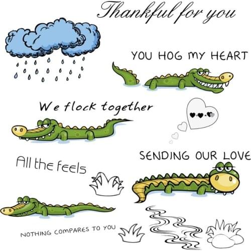 DABOXIBO Crocodile Metal Cutting Dies Clear Stamps Mold For DIY Scrapbooking Cards Making Decorate Crafts 2020 NEW