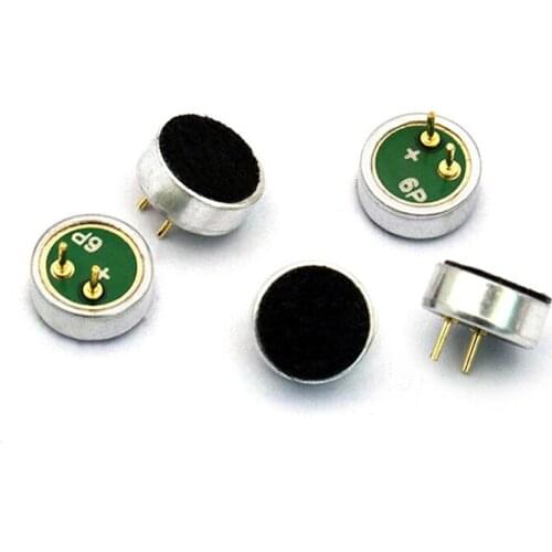 6*2.2mm Microphone Capacitive Electret Microphones Pick Up Sensitivity Electret Condenser 6mmx2.2mm Loudspeaker Mic For Arduino