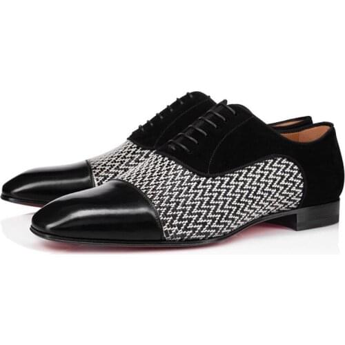 Qianruiti British Style Men Black Nubuck Suede Leather Patchwork Flat Shoes Male Classic Oxfords Shoes Free Shipping