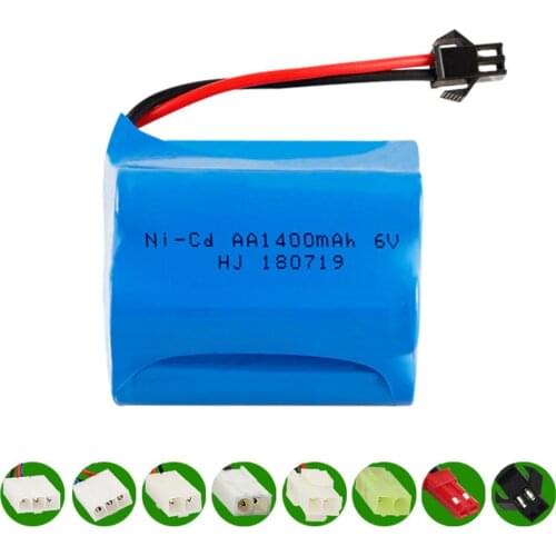 6V 1400mah Ni-CD Battery For Remote Control toys Cars Tanks Trains Robots Boats Guns toys accessories Ni-CD AA 6 V Battery