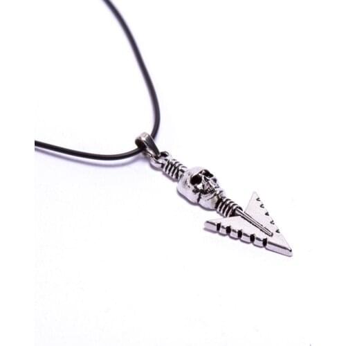 Ok Figured Dry Head Vinlex Leather Necklace