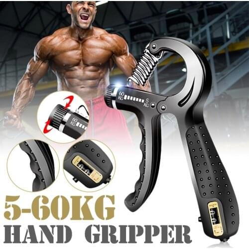 5-60kg Adjustable Gym Fitness Hand Grip Finger Exerciser Strength for Muscle Recovery Hand Gripper Trainer