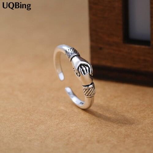 Retro Silver Rings 925 Sterling Silver Ring Open Ring Jewelry Christmas Gift Women Jewelry Finger Rings