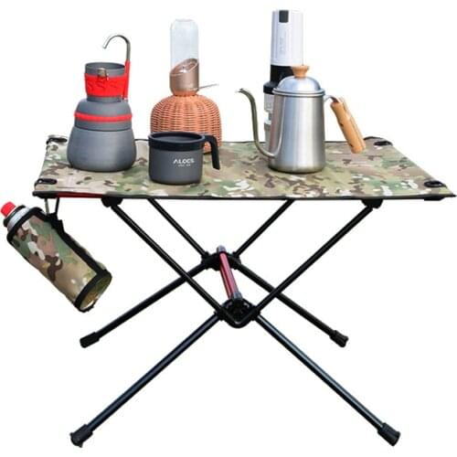 Outdoor Camping Table Portable Foldable Desk Furniture Computer Bed Ultralight Aluminium Hiking Climbing Picnic Folding Tables