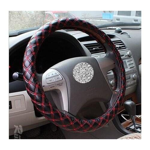 1Pcs 38cm Universal Car Steering Wheel Cover Auto Supplies Nubuck Leather Cover