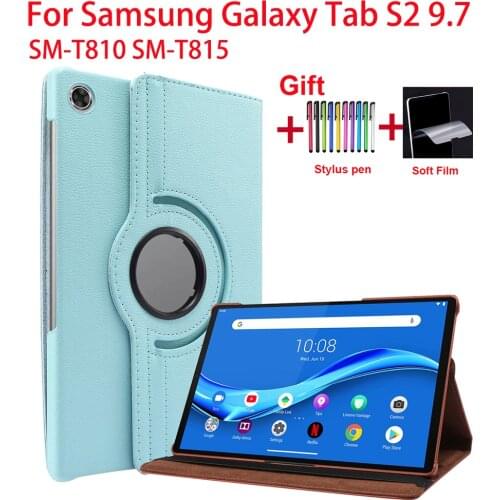 360 Rotating Case For Tab S2 9.7 inch Case Folio PU Leather Smart Cover Protective Capa for Samsung Tab S2 9.7 inch SM-T810 T815